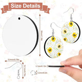 40Pcs Sublimation Blank Earrings Unfinished Wood Earring for DIY Crafts