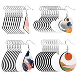 40Pcs Sublimation Blank Earrings Unfinished Wood Earrings for DIY Jewelry Making