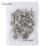 40Pcs Tibetan Silver Mix Pendants Charms for DIY Bracelets Necklaces