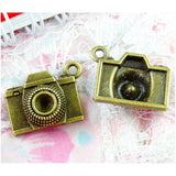 40Pcs Antique Bronze Camera Charm Pendants for DIY Jewelry Making 20.5*15.5MM
