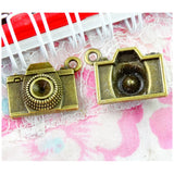 40Pcs Antique Bronze Camera Charm Pendants for DIY Jewelry Making 20.5*15.5MM
