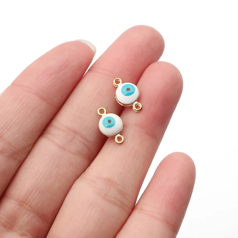 40Pcs Bohemia Charm Beads Double Hole Alloy Pendants For DIY Jewelry Making