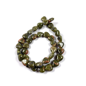 40Pcs Heart-shaped Natural Stone Beads Jewelry Making DIY Necklace Bracelet