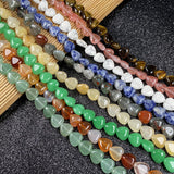 40Pcs Heart-shaped Natural Stone Beads Jewelry Making DIY Necklace Bracelet