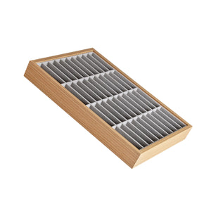 Slots Bangle Bracelet Display Tray Wooden Velvet Jewelry Case Storage Box