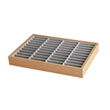 Slots Bangle Bracelet Display Tray Wooden Velvet Jewelry Case Storage Box
