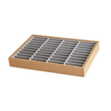 Slots Bangle Bracelet Display Tray Wooden Velvet Jewelry Case Storage Box