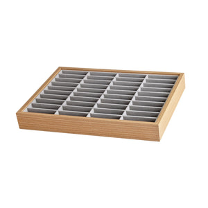 Slots Bangle Bracelet Display Tray Wooden Velvet Jewelry Case Storage Box