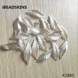 500pcs Acrylic Pearl Leaf Pendant Beads for Jewelry DIY
