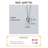 925 Silver Hollow Circle Pendant Necklace For Women