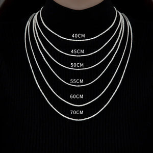 Silver 925 Chain Necklace Bling for Women