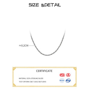 Silver 925 Chain Necklace Bling for Women
