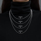 Silver 925 Chain Necklace for Women Girl Choker Cross Chain
