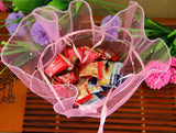50pcs Organza Gift Bags with Handles for Jewelry/Wedding DIY Packaging