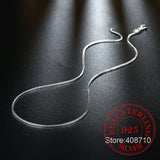 Women's 925 Sterling Silver Slim Box Chain Necklace, Adjustable Length