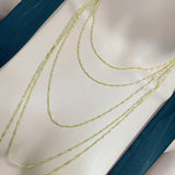 Brass Waterwave Chain Necklace Short to Long Yellow Water Wave for Women Men