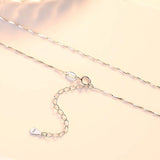 925 Silver Necklace Seed Chain Pendant Girls Jewelry Minimalist Clavicle