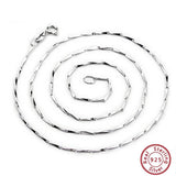925 Silver Necklace Seed Chain Pendant Girls Jewelry Minimalist Clavicle