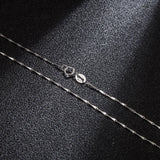 925 Silver Necklace Seed Chain Pendant Girls Jewelry Minimalist Clavicle