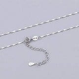 925 Silver Necklace Seed Chain Pendant Girls Jewelry Minimalist Clavicle