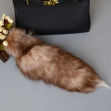 Plush Fluffy Fox Tail Keychain Unisex Backpack Decor