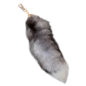 Plush Fluffy Fox Tail Keychain Unisex Backpack Decor