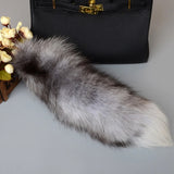 Plush Fluffy Fox Tail Keychain Unisex Backpack Decor