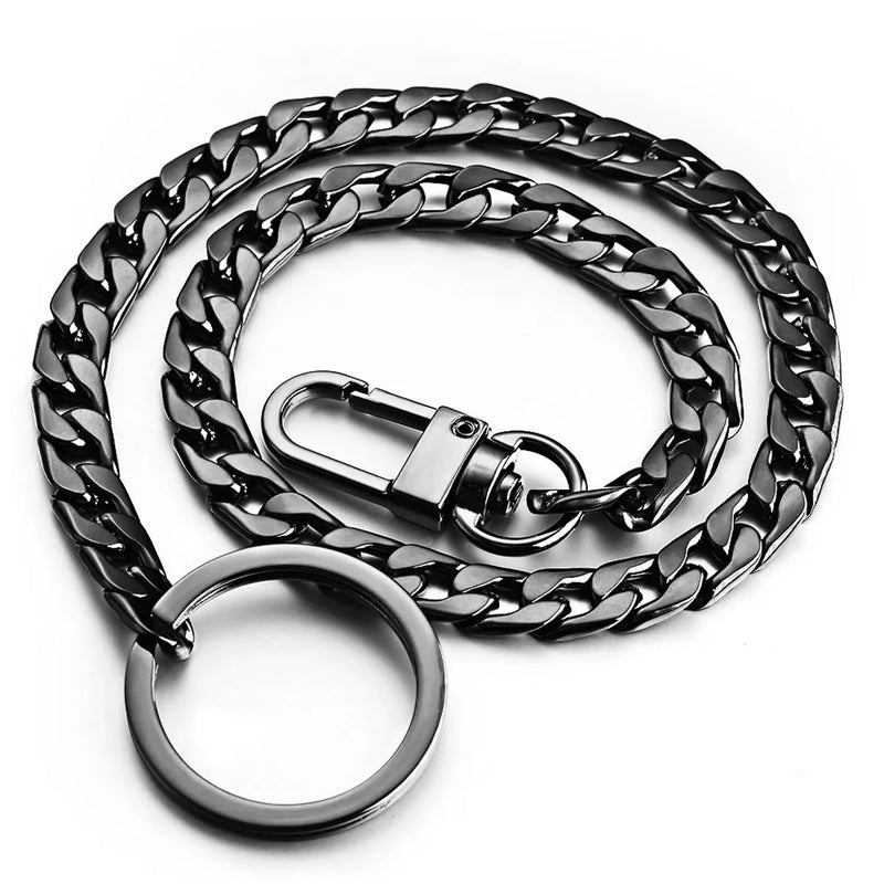 40cm Metal Wallet Belt Chain Hip Hop Street Keyring Anti-lost Keychain K404