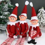 Christmas Elf Plush Leg Doll Pendant Xmas Tree Ornament