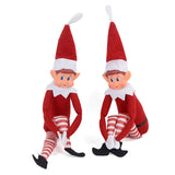 Christmas Elf Plush Leg Doll Pendant Xmas Tree Ornament