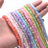 40cm Natural Shell Spacer Beads 12 Colors for DIY Jewelry Making