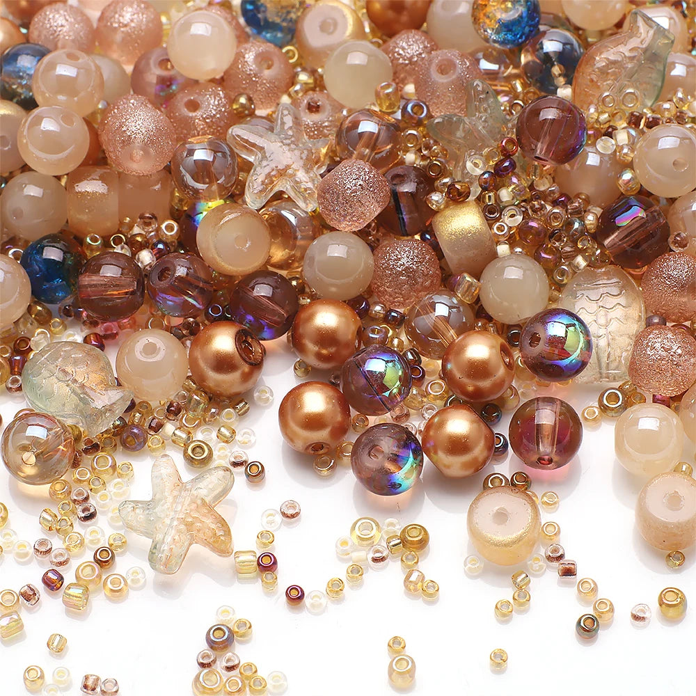 40g Mixed Seed Beads Glass Round Beads for DIY Jewelry Making