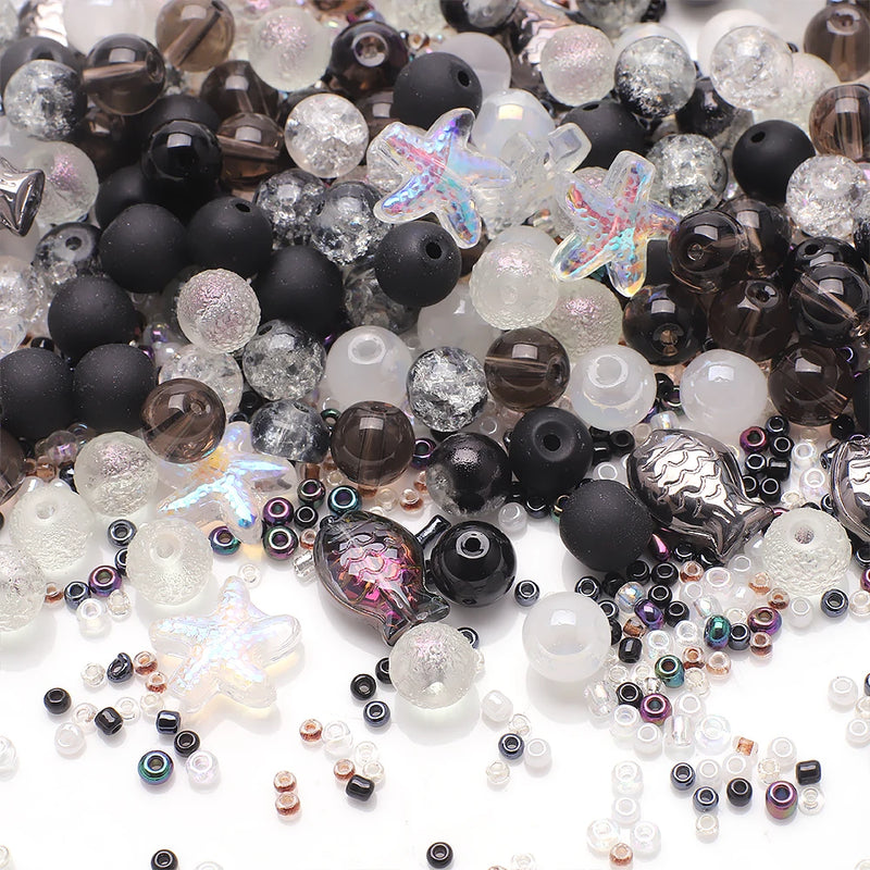 40g Mixed Seed Beads Glass Round Beads for DIY Jewelry Making