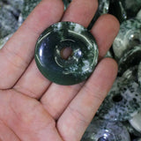40mm Natural Tree Agate Donut Shape Bead for Jewelry Making
