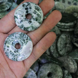 40mm Natural Tree Agate Donut Shape Bead for Jewelry Making