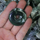 40mm Natural Tree Agate Donut Shape Bead for Jewelry Making