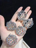 40mm High Silver CZ Necklace Pendant DIY Jewelry Making