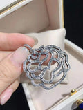 40mm High Silver CZ Necklace Pendant DIY Jewelry Making