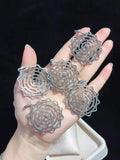 40mm High Silver CZ Necklace Pendant DIY Jewelry Making