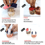 40mm Reversible Bracelet for Women with Flower Charm