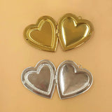 40mm Heart Locket Pendant Resin Cabochon Bases DIY Jewelry Making