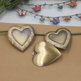 40mm Heart Locket Pendant Resin Cabochon Bases DIY Jewelry Making
