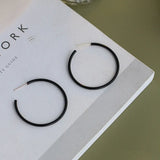 Retro Exaggerated Big Circle Hoop Earrings 925 Silver Statement Party Jewelry