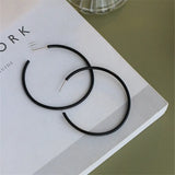 Retro Exaggerated Big Circle Hoop Earrings 925 Silver Statement Party Jewelry