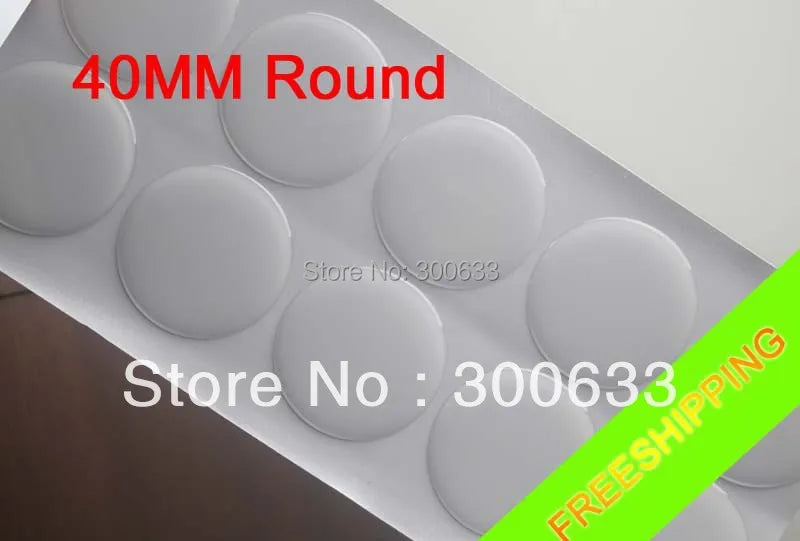 40mm Clear Epoxy Seals Stickers for DIY Crafting - 3D Effect