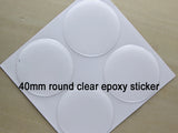 40mm Clear Epoxy Seals Stickers for DIY Crafting - 3D Effect