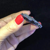 Elegant 40mm CZ-Inlaid Pearl Bracelet Buckle for Women