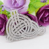 Elegant 40mm CZ-Inlaid Pearl Bracelet Buckle for Women