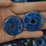 40mm Lapis Lazuli Donut Shape Beads - Natural Stone DIY Loose Beads