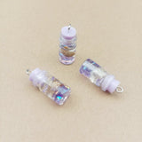 40pcs 15*10MM Glitter Resin Cabochons Water Bottle Pendants DIY Jewelry Findings